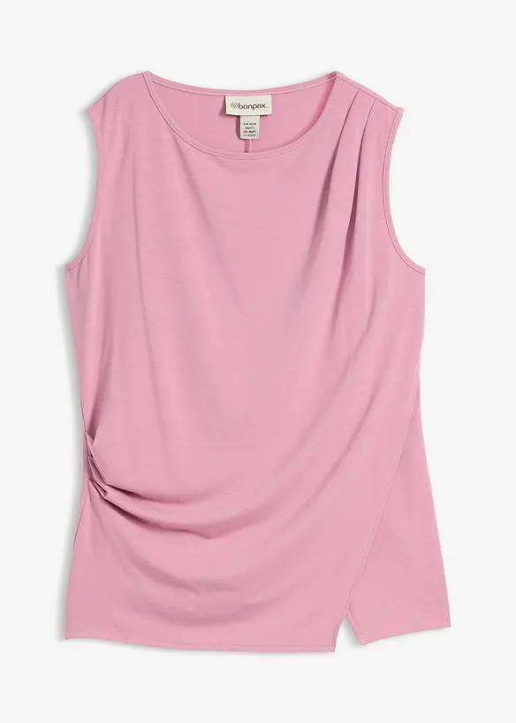 Asymmetrisches Top in rosa von vorne - bonprix