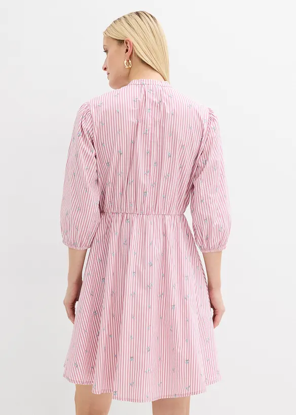 Minikleid aus reiner Baumwolle in rosa von hinten (Totalaufnahme) - bonprix Minikleid aus reiner Baumwolle in rosa von hinten (Totalaufnahme) - bonprix