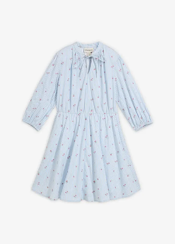 Minikleid aus reiner Baumwolle in blau von vorne - bonprix Minikleid aus reiner Baumwolle in blau von vorne - bonprix