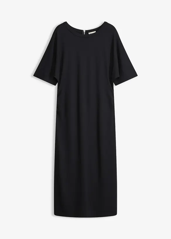 Midikleid aus bequemen Punto di Roma in schwarz von vorne - bonprix