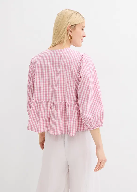 Blusenshirt mit Bindedetail in rosa von hinten (im Anschnitt) - bonprix Blusenshirt mit Bindedetail in rosa von hinten (im Anschnitt) - bonprix