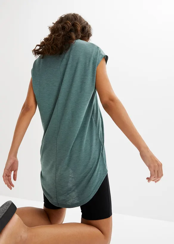 Longshirt aus Viskose-Mischung in grün von hinten (im Anschnitt) - bonprix Longshirt aus Viskose-Mischung in grün von hinten (im Anschnitt) - bonprix