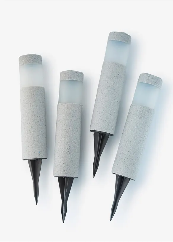 Solar Dekoleuchte Weg Beleuchtung (4er Pack) in grau (Detailaufnahme) - bonprix