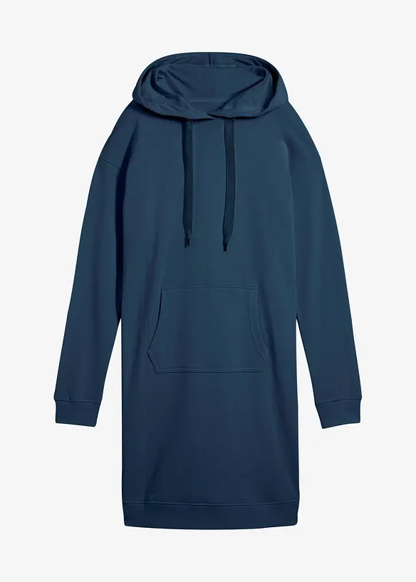 Mini-Sweatkleid in blau von vorne - bonprix