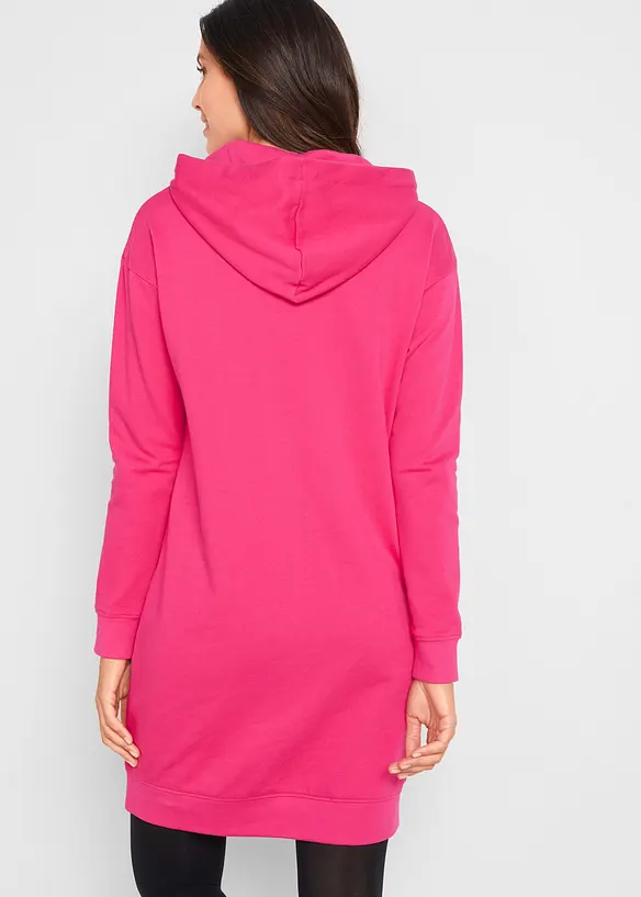 Mini-Sweatkleid in pink von hinten (Totalaufnahme) - bonprix