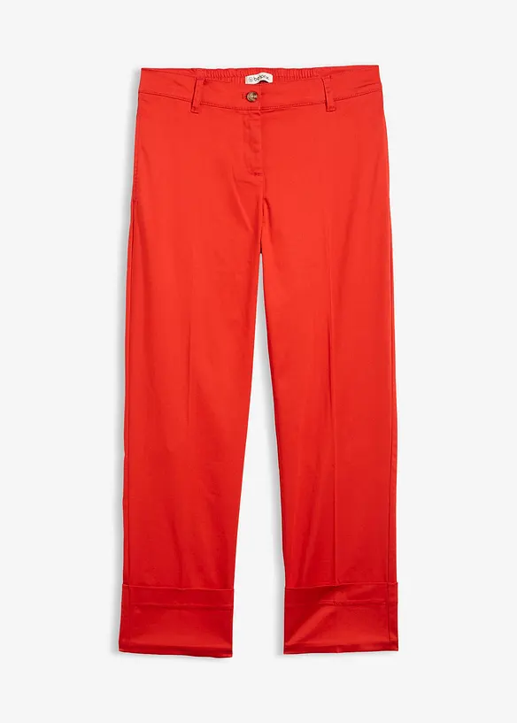 Chinohose mit hohem Baumwoll-Anteil in rot von vorne - bonprix