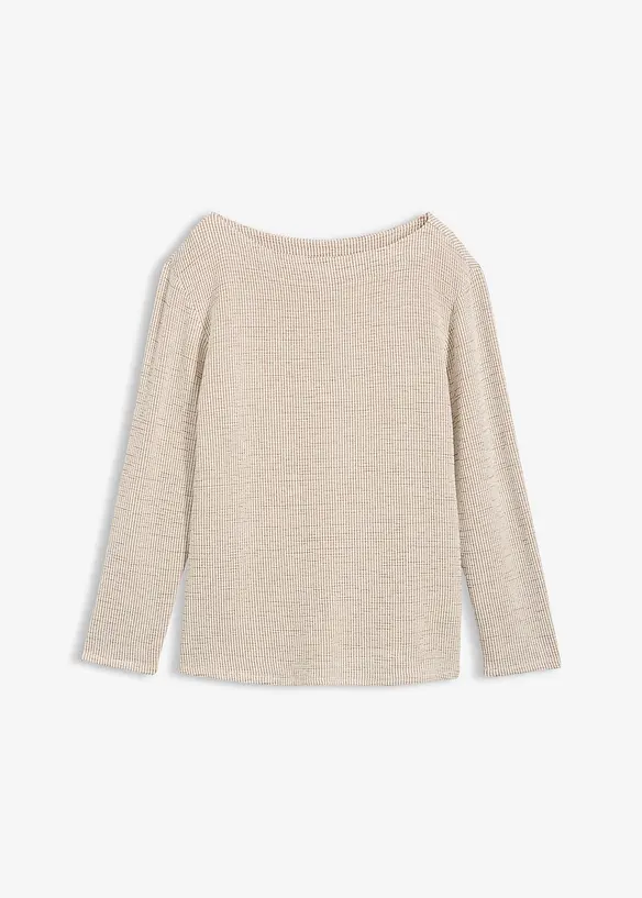 Shirt aus softem Viskose-Mix in weiß von vorne - bonprix