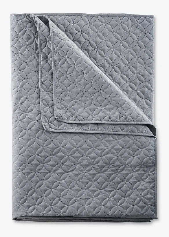 Tagesdecke mit Steppung in grau von vorne - bonprix