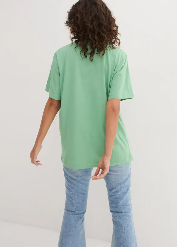 Longshirt (5er Pack) in rosa von hinten (im Anschnitt) - bonprix