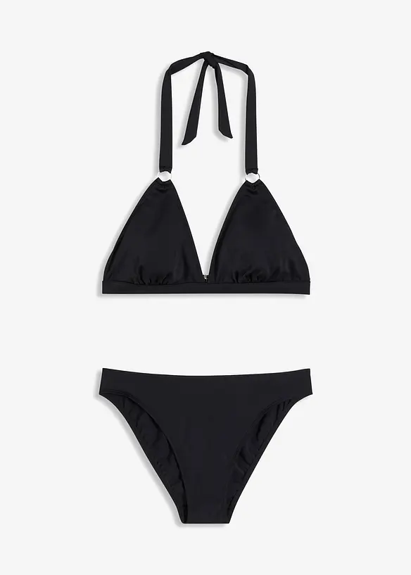 Neckholder-Bikini (2-tlg.Set) in schwarz von vorne - bonprix