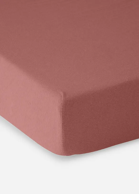 Jersey Spannbettlaken in Trendfarben in braun - bonprix
