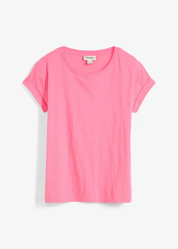 Boxy-Shirt in pink von vorne - bonprix
