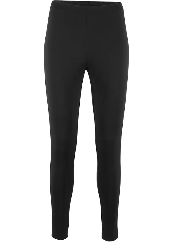 Thermo-Leggings mit Bequembund in schwarz von vorne - bonprix