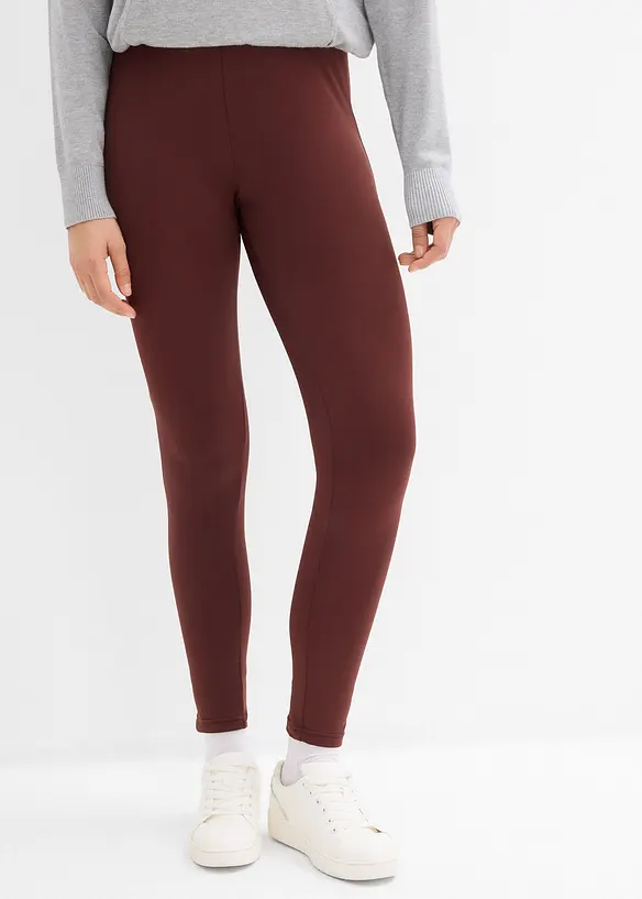 Thermo-Leggings mit Bequembund in braun von vorne - bonprix