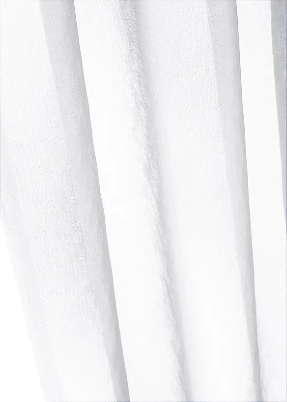 Transparente Gardine mit feiner Struktur, auch in extralang (1er Pack) in weiß (Detailaufnahme) - bonprix