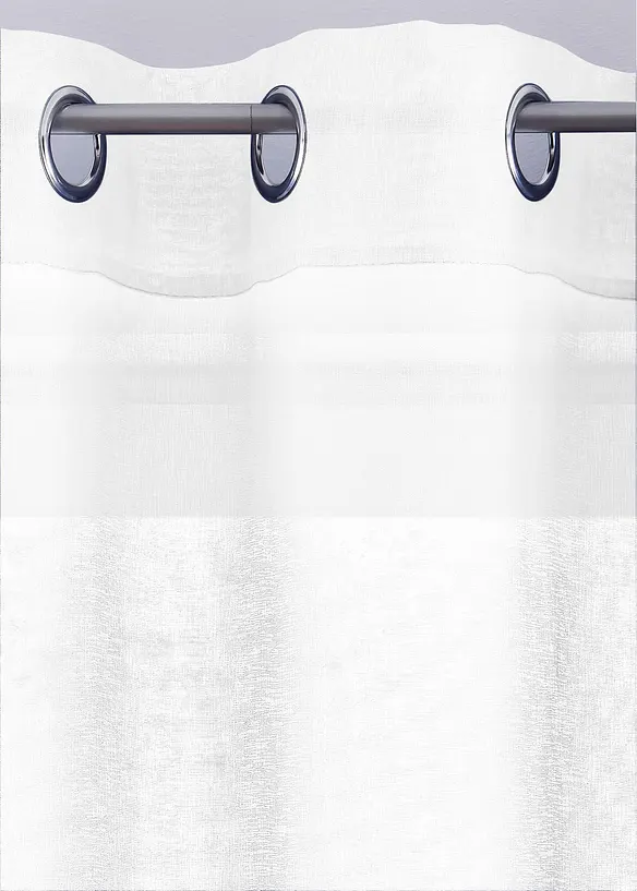 Transparente Gardine mit feiner Struktur, auch in extralang (1er Pack) in weiß - bonprix