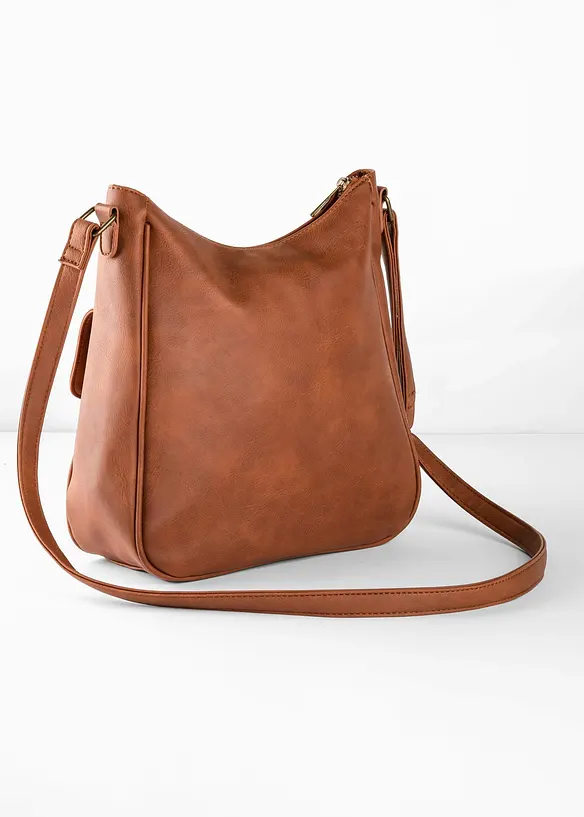 Mittelgroße Umhängetasche mit Schnallendetail in braun von hinten - bonprix