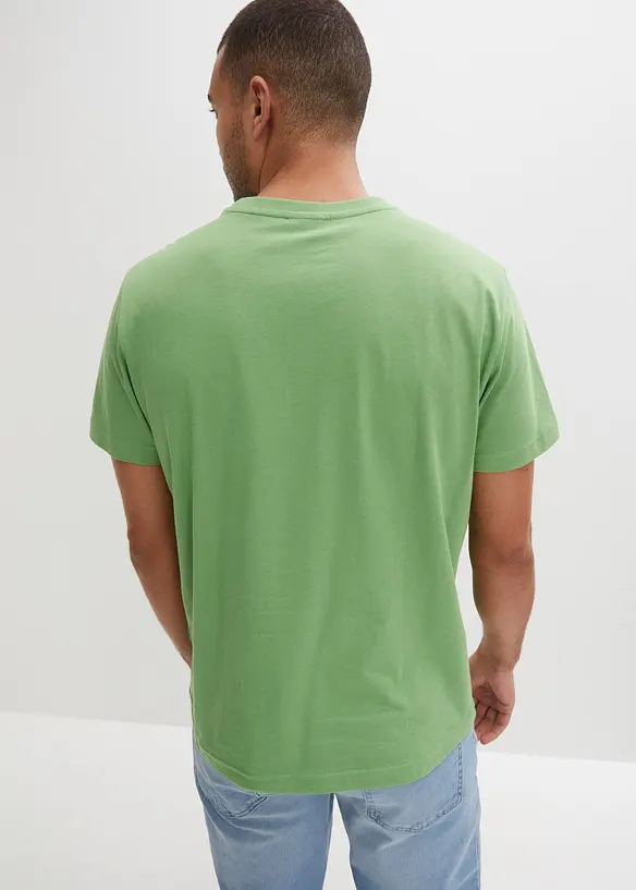 T-Shirt in Regular Fit (3er Pack) in orange von hinten (im Anschnitt) - bonprix