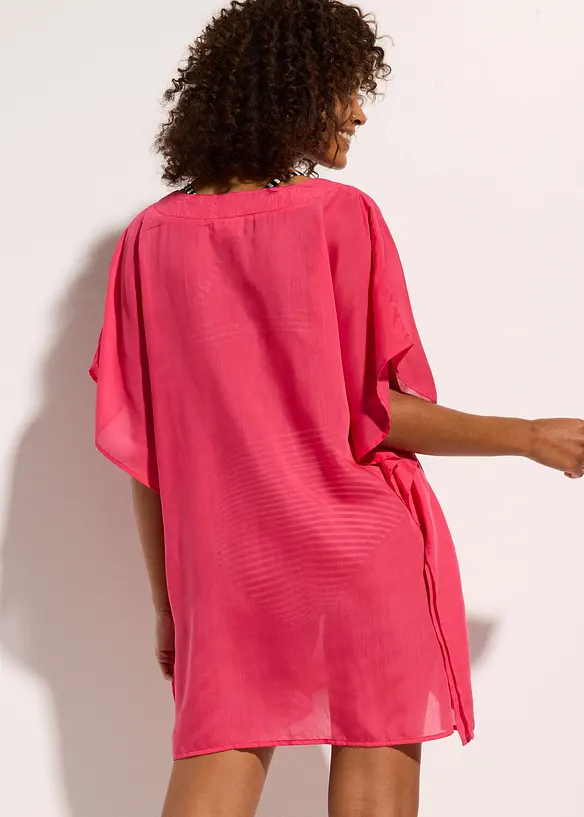 Strandtunika in pink von hinten (im Anschnitt) - bonprix Strandtunika in pink von hinten (im Anschnitt) - bonprix