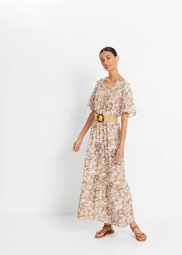 Taillengürtel in Strohoptik in beige im Look von vorne (Totalaufnahme) - bonprix