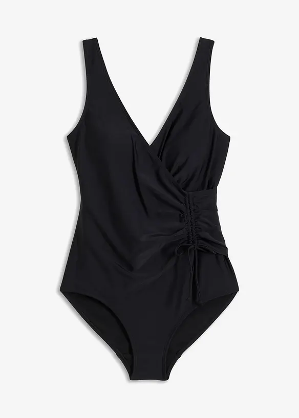 Light Shape-Badeanzug mit Raffung in schwarz von vorne - bonprix