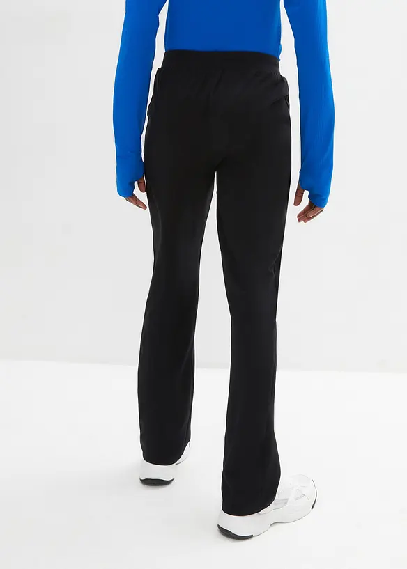 Hose mit reiner Bio-Baumwolle mit Stretch in schwarz von hinten - bonprix