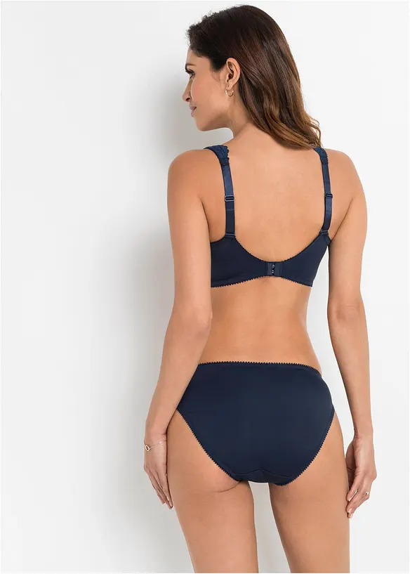 Minimizer-BH mit gepolsterten Trägern (2er Pack) in blau von hinten (im Anschnitt) - bonprix