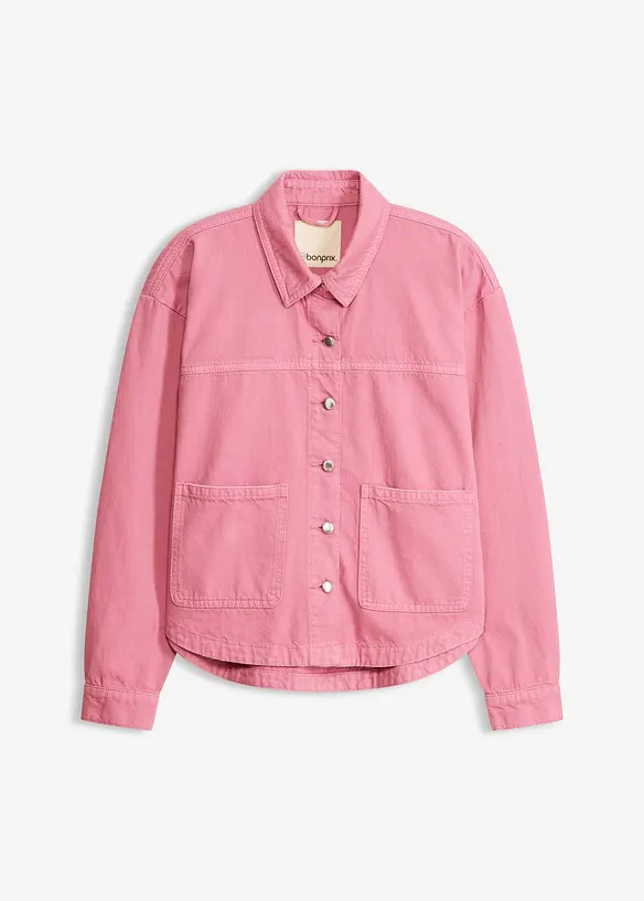 Shaket aus reiner Baumwolle in rosa von vorne - bonprix