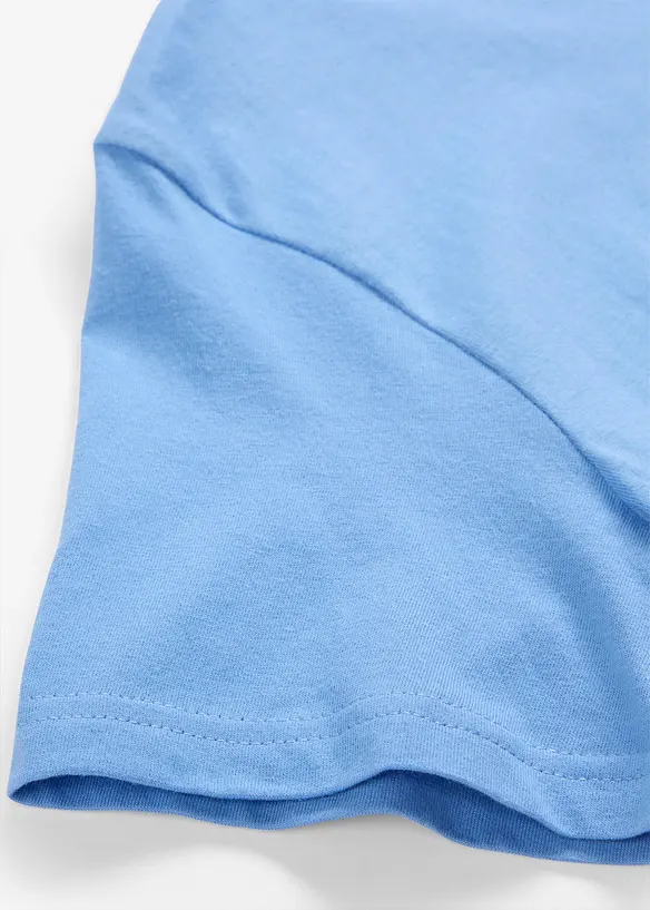 T-Shirt aus reiner Bio Baumwolle (2er Pack) in blau - bonprix