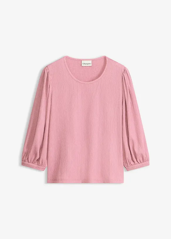 Shirtbluse aus strukturiertem Crêpe in rosa von vorne - bonprix Shirtbluse aus strukturiertem Crêpe in rosa von vorne - bonprix