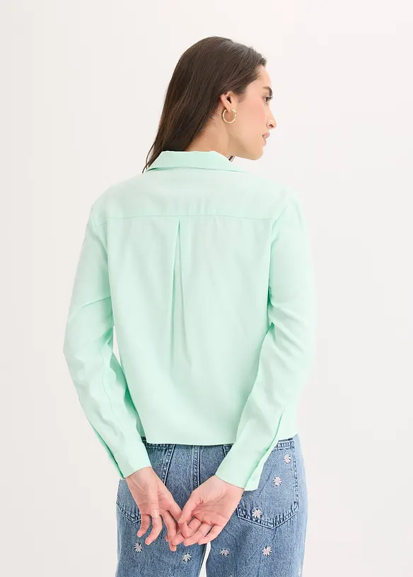 Tunika aus feinem Viskose-Mix in grün von hinten (im Anschnitt) - bonprix Tunika aus feinem Viskose-Mix in grün von hinten (im Anschnitt) - bonprix