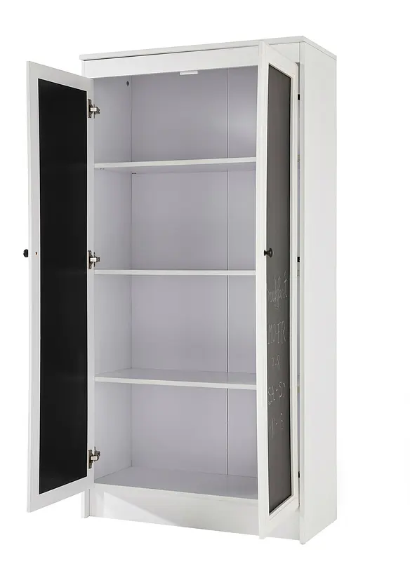 Schrank mit Kreidefolie in weiß geöffnet - bonprix
