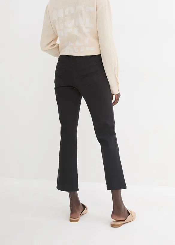 7/8 Schlupfhose mit Stretch in schwarz von hinten - bonprix