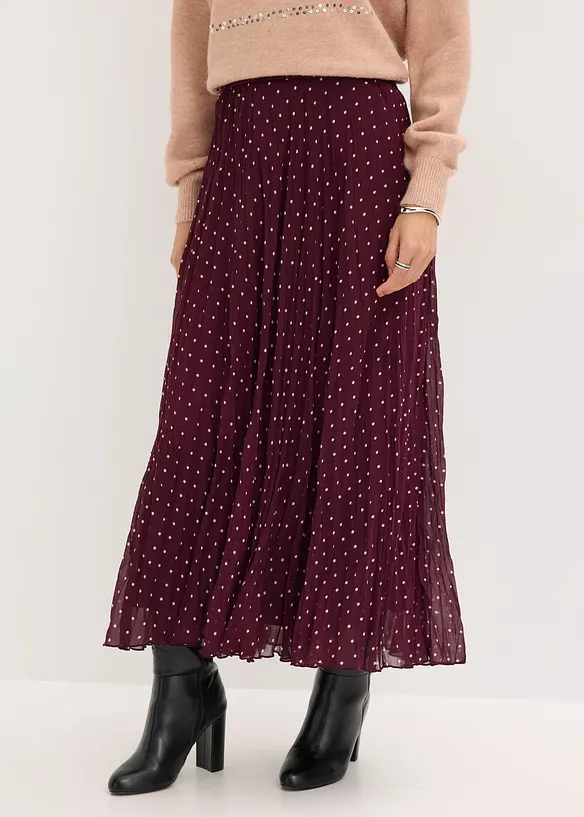 Chiffon-Rock in Crash-Optik in rot von vorne - bonprix Chiffon-Rock in Crash-Optik in rot von vorne - bonprix