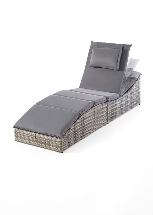 Gartenliege in grau von hinten - bonprix