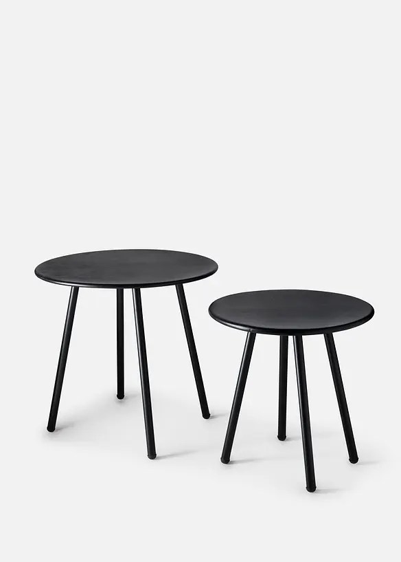 Gartentisch (2-tlg. Set) in schwarz von vorne - bonprix Gartentisch (2-tlg. Set) in schwarz von vorne - bonprix