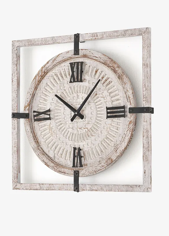 Wanduhr in weiß - bonprix