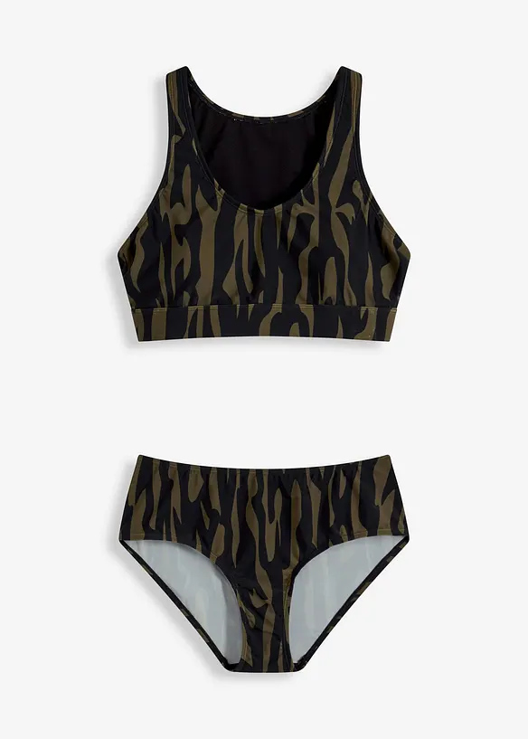 Bustier-Bikini (2-tlg.Set) in grün von vorne - bonprix