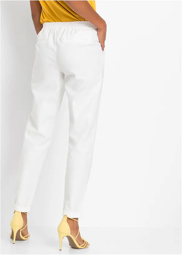 Leinenhose aus einem Leinen-Mix in weiß von hinten - bonprix Leinenhose aus einem Leinen-Mix in weiß von hinten - bonprix