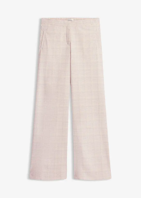 Glencheck Marlenehose mit Viskose in gelb von vorne - bonprix Glencheck Marlenehose mit Viskose in gelb von vorne - bonprix