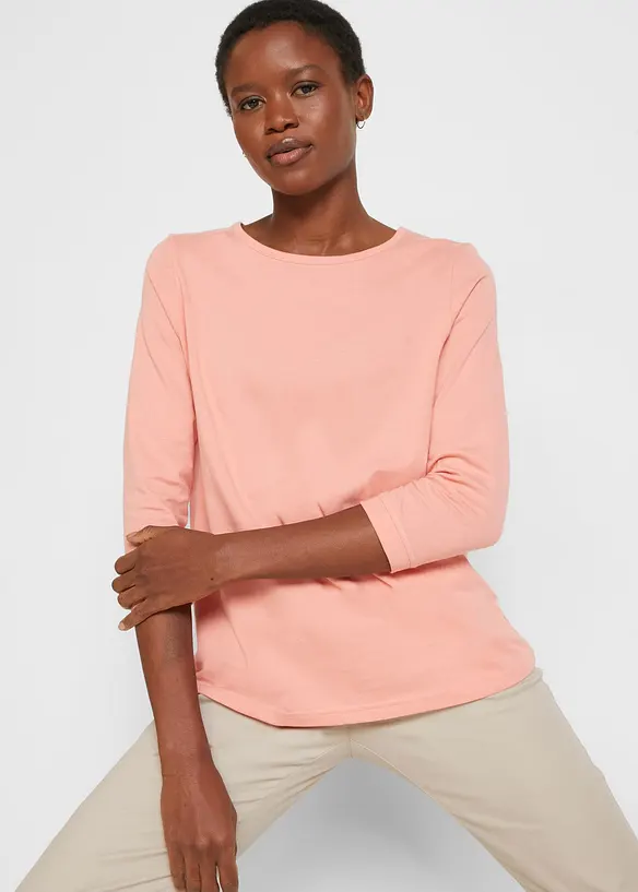 Longshirt (5er-Pack) in grün von vorne (im Anschnitt) - bonprix
