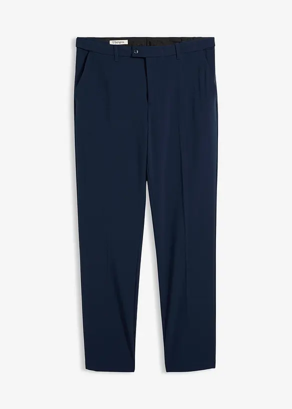 Baukasten Stretch-Anzughose mit Dehnbund in Modern Fit in blau von vorne - bonprix
