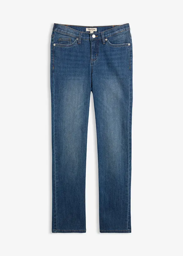 2-in-1 Umstandsjeans für die Schwangerschaft und danach, Straight in blau von vorne - bonprix