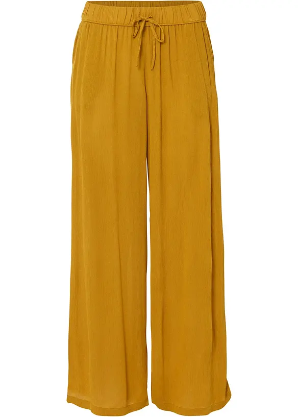 Schlupfhose aus softer Viskose in gelb von vorne - bonprix Schlupfhose aus softer Viskose in gelb von vorne - bonprix