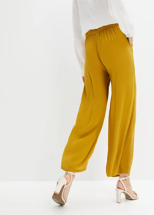 Schlupfhose aus softer Viskose in gelb von hinten - bonprix Schlupfhose aus softer Viskose in gelb von hinten - bonprix