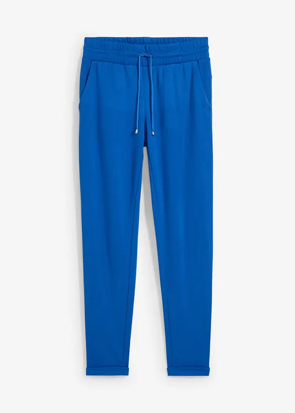 Schlupfhose aus bequemen Punto di Roma in blau von vorne - bonprix