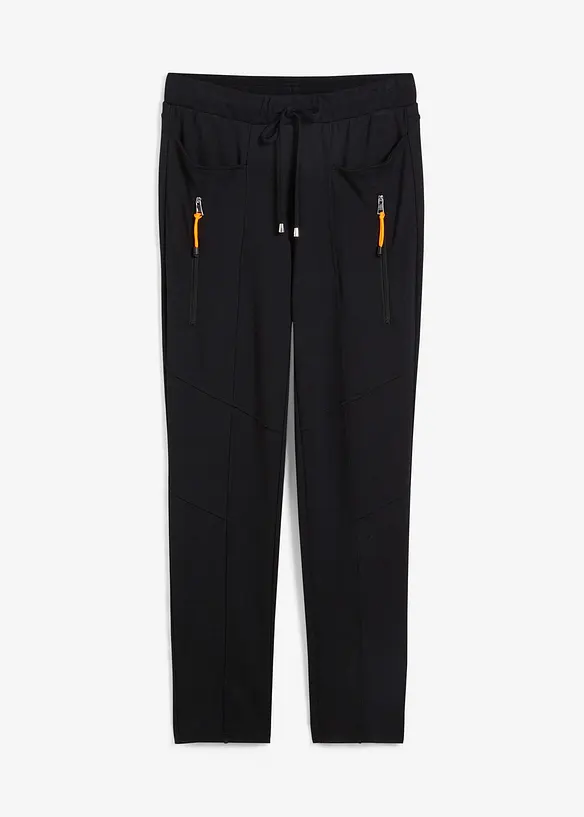 Schlupfhose aus bequemen Punto di Roma in schwarz von vorne - bonprix