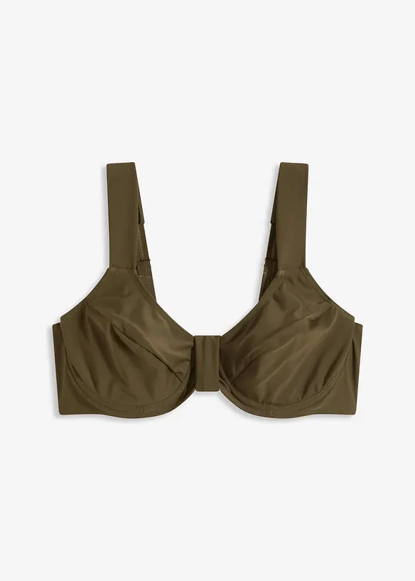 Minimizer-Bikinioberteil in grün von vorne - bonprix