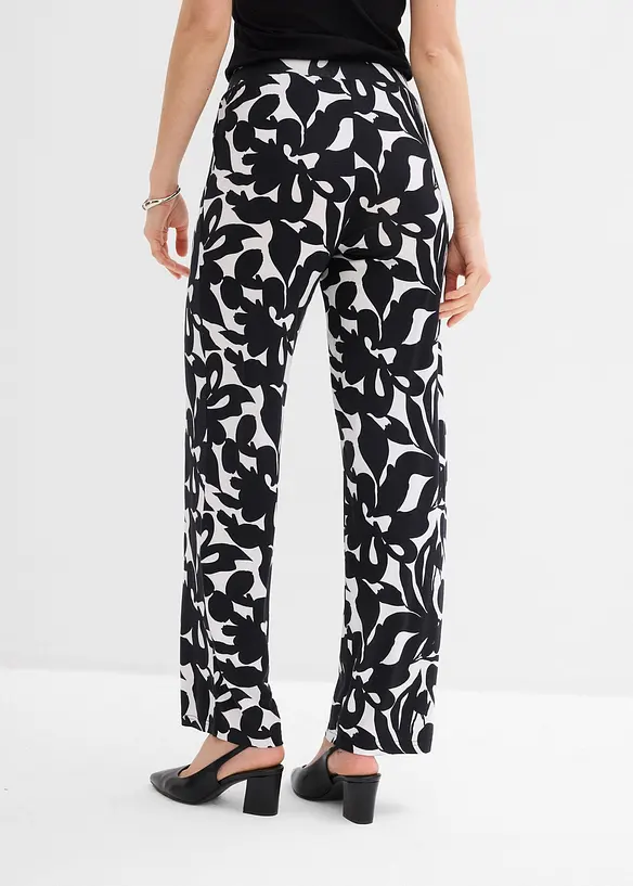 Jersey-Hose aus Viskose-Mix in schwarz von hinten - bonprix