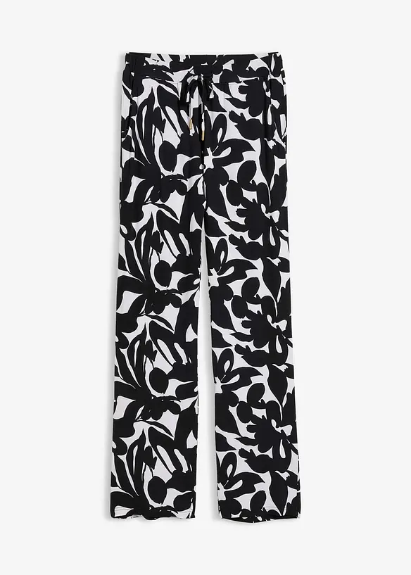 Jersey-Hose aus Viskose-Mix in schwarz von vorne - bonprix